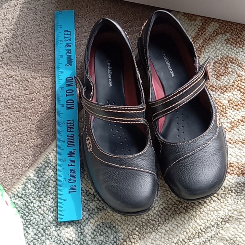 Croft & Barrow CB Sherell Black Leather Slip Ons Sz 6 - Picture 8 of 9